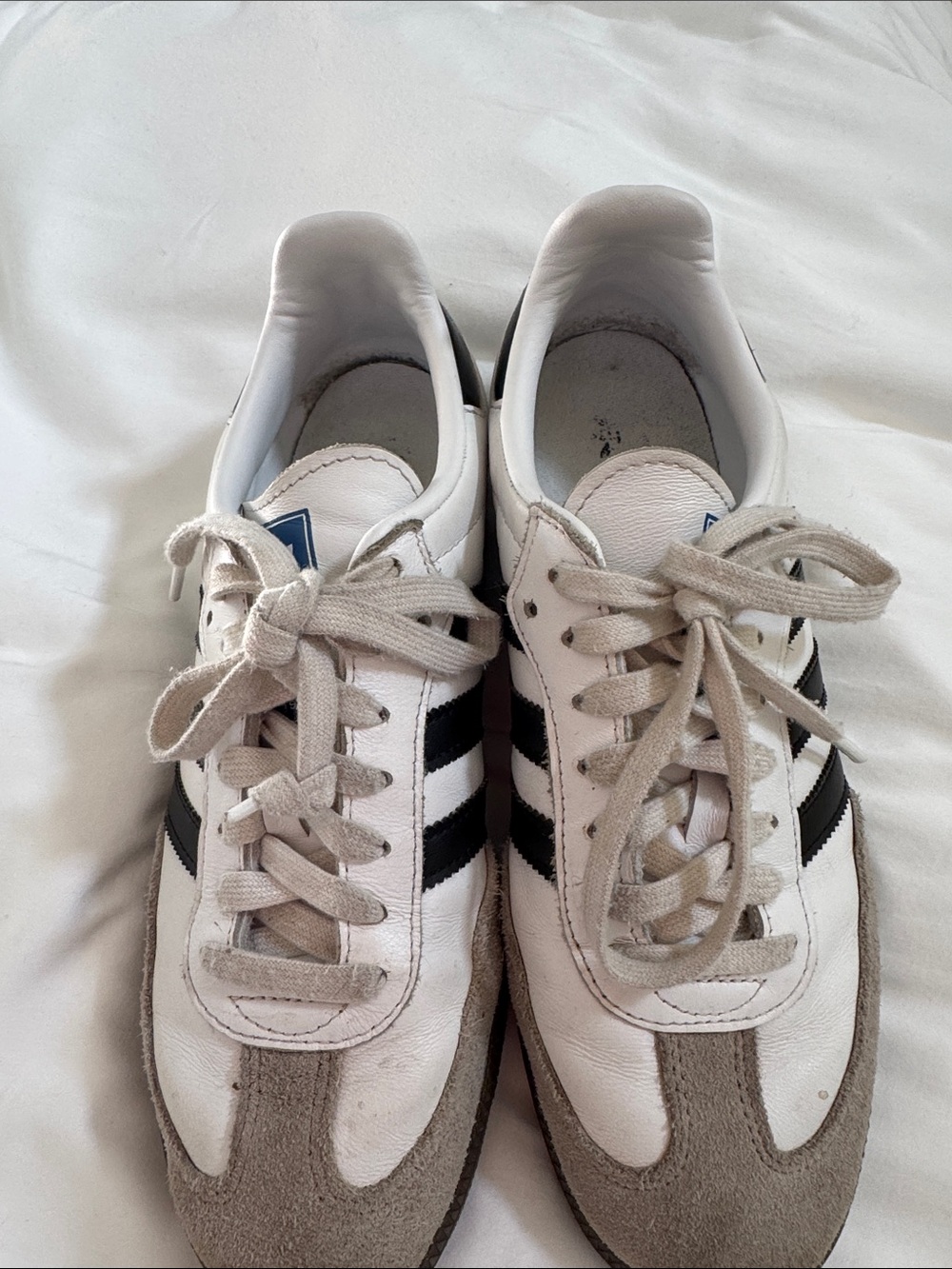 adidas White and Black Retro Athletic Sneakers us 7.5, uk 7